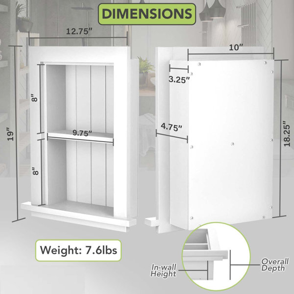 Rosecliff Heights Conyers Recessed Wall Shelf & Reviews Wayfair